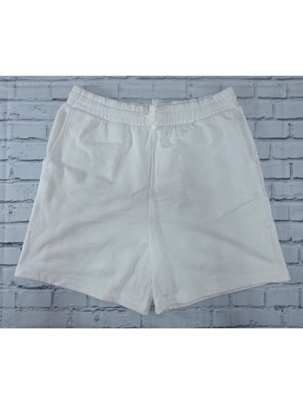 Zara Mens White Elastic Waist Shorts Size Large New With Tags